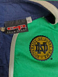 Vintage CMP Team Sport Shirt University Of Notre Dame "Fighting Irish" Grün Blau XL