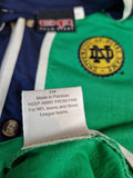 Vintage CMP Team Sport Shirt University Of Notre Dame "Fighting Irish" Grün Blau XL