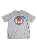 Vintage Fruit Of The Loom Shirt Miami Dolphins McDuffie aka OJ "The freshest juice..." Grau XXL