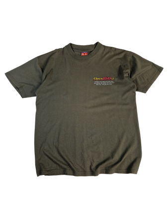 Vintage B&C Shirt Open BSD 3.3 Khaki XL