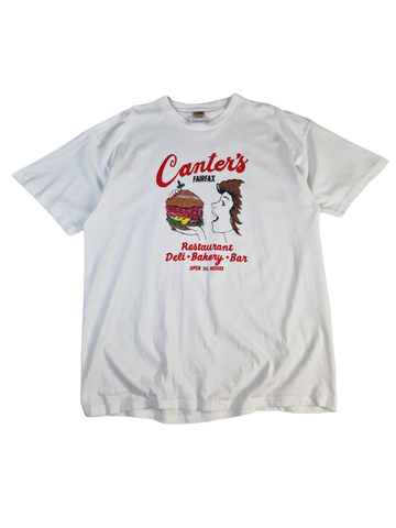 Vintage Fruit Of The Loom Shirt Canter’s Restaurant and Deli Fairfax Weiß XL