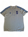 Vintage Adidas Fußball Shirt 80s #5 Weiß Blau M-L