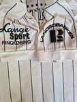 Vintage Trikot Olstrup Cup 1991 Langesport Rinköbing Made In Denmark Gestreift Weiß Schwarz S-M