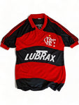 Vintage Tornei Trikot 80er Replika Jahre C.R Flamengo Lubrax Brasilien Dias Sport Schwarz Rot L-XL