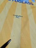 Vintage Umbro Trikot 1997-98 Chelsea Autoglass Auswärts Gelb Blau XL