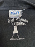 Vintage M&O Knits Shirt "Bad Women, Manzanita Oregon" Schwarz M-L