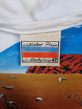 Vintage Nullarbor Plain Shirt Bemalt Rijidji Ian 1989 Single Stitch Weiß M-L