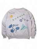 Vintage Cash Sweater 80s "Summer Sun Holiday" Weiß XL