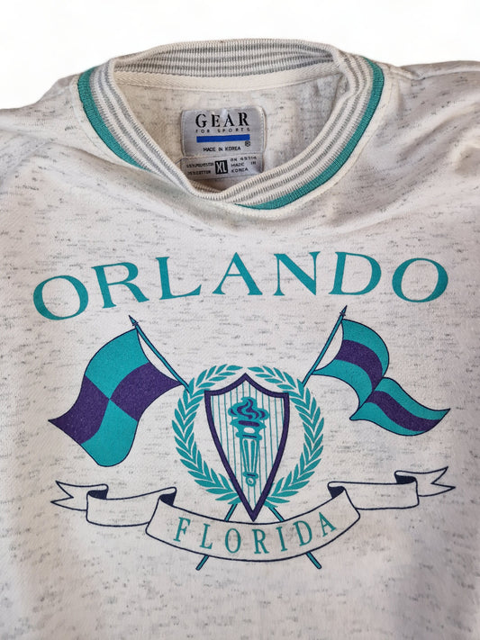 Vintage Gear For Sports Sweater Orlando Florida Made In Korea Grau XL