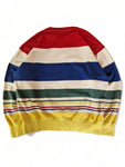 Champion Sweater Boxy Center Logo Print Gestreift Bunt L