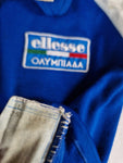 Vintage Ellesse Sportjacke 70s Olympia Made In Italy Blau Weiß XL