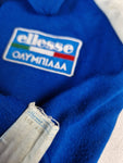 Vintage Ellesse Sportjacke 70s Olympia Made In Italy Blau Weiß XL