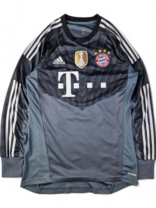 Adidas Trikot Torwart FC Bayern München #1 Neuer 2015/16 Schwarz Grau S