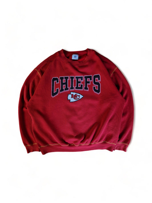 Vintage Sweater NFL Kansas City Chief Made In USA Rot M