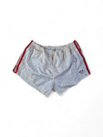 Vintage Adidas Shorts 80s Glanz Sprinter Gestreift Made In West Germany Weiß Rot (D8) L-XL