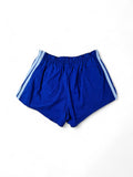 Vintage Adidas Shorts Baumwolle Made In Yugoslavia Blau Weiß (D7) M-L