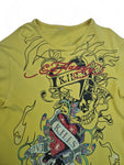 Ed Hardy Shirt Bootleg/Fake "Love Kills" Gelb M-L