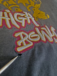 High Bowls Shirt "Slide Power" Eishockey Y2K Grafik Bestickt Sun Faded Dunkelblau S-M