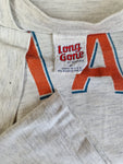 Rare! Vintage Longe Gone Shirt 80s Miami Dolphins All-Over Print Single Stitch Made In USA Grau XL