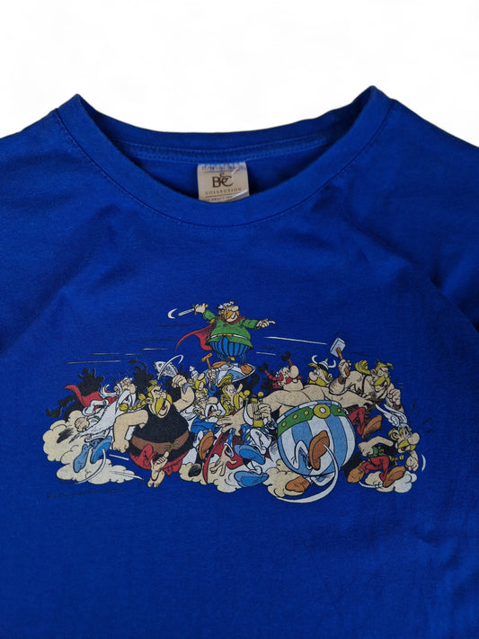 B&C Collection Shirt Asterix & Obelix Comic Blau (Kindergröße) Wie XS-S