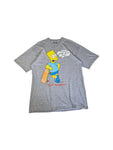 Vintage Signal Sports Shirt Bart Simpson Skating Single Stitch Made In USA Heather Grau XL