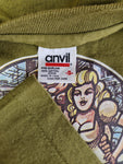 Vintage Anvil Shirt Al Capone Comic Single Stitch Made In USA Khaki S