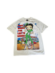 Vintage Giant Shirt Betty Boop Diner "What would you like to order" Single Stitch Made In USA Weiß XL