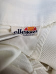 Vintage Ellesse Tennis Shorts Basic Made In Italy Weiß L-XL