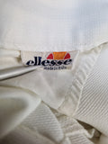 Vintage Ellesse Tennis Shorts Basic Made In Italy Weiß L-XL