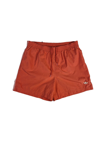 Adidas Shorts Retro 2002 Gesticktes Trefoil Orange / Rost L