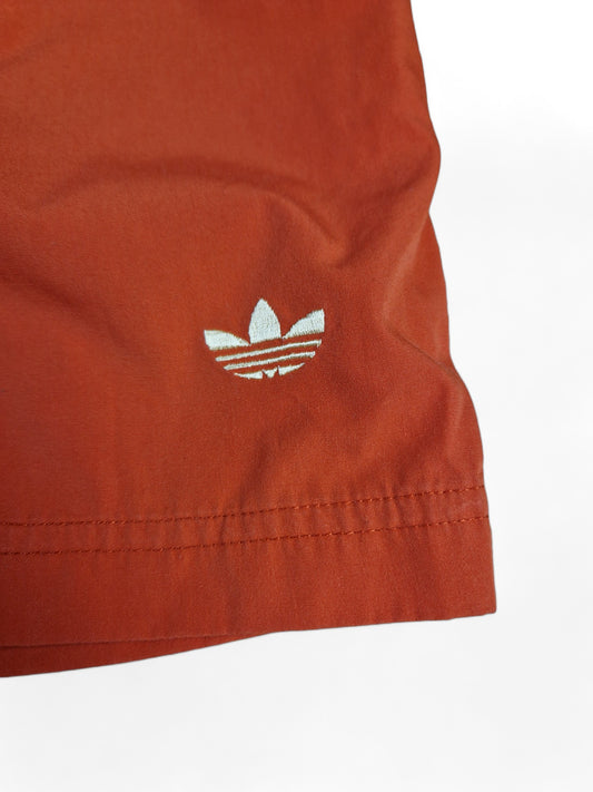 Adidas Shorts Retro 2002 Gesticktes Trefoil Orange / Rost L
