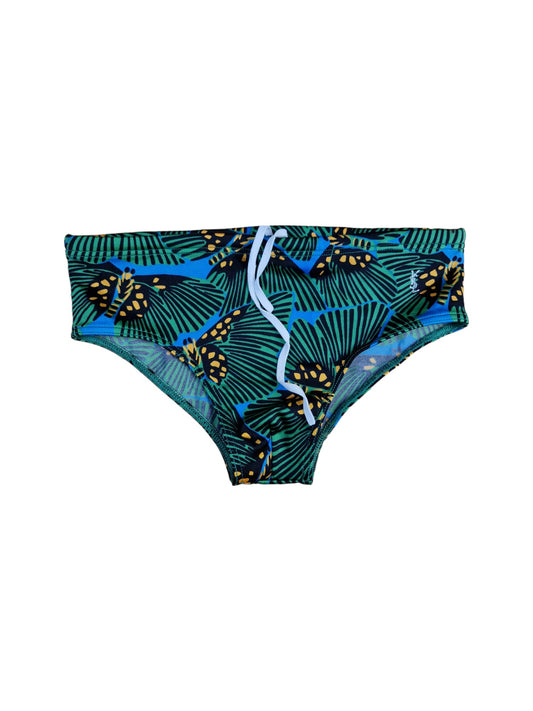 Rare! Vintage Yves Saint Laurent Badehose 60s/70s Schmetterling Motiv Made In Italy Blau Grün (4) S-M