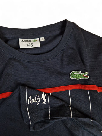 Lacoste Shirt Tennis Andy Roddick Gestreift Dunkelblau (3) S