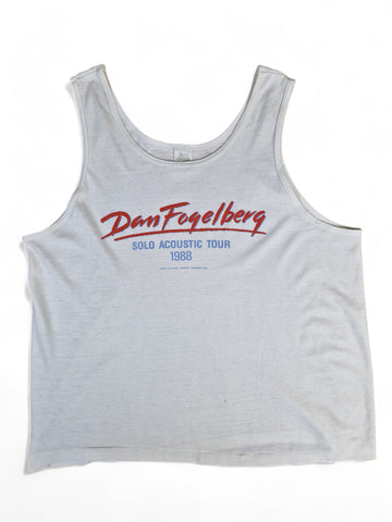 Vintage Tank Top Dan Fogelberg Solo Acoustic Tour 1988 Single Stitch Grau XL