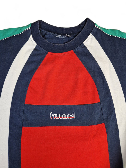 Vintage Hummel Shirt Made In Europe Blau Grün L-XL