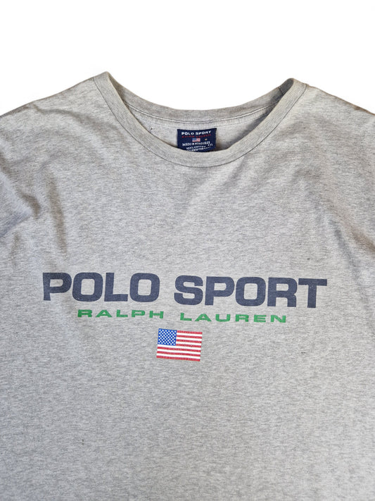 Vintage Ralph Lauren Shirt Polo Sport Grau XXL