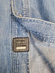 Vintage Versace Jeanshemd Basic Blau XL