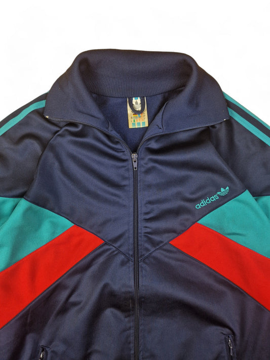 Vintage Adidas Sportjacke 80s Palmeston Dunkelblau (D8) XL