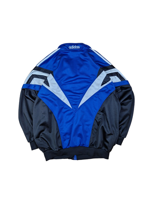 Vintage Adidas Sportjacke 90s Blau Schwarz (D8) L