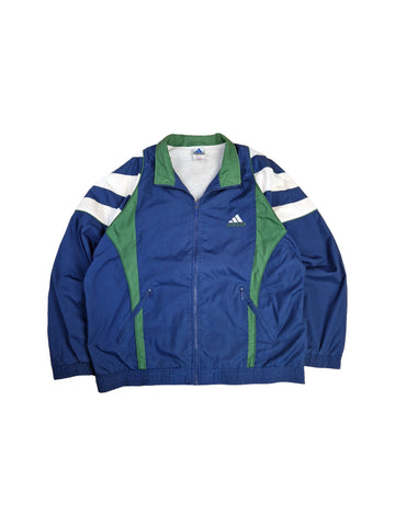 Vintage Adidas Sportjacke 1999 Blau Grün (D8) L