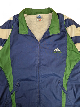 Vintage Adidas Sportjacke 1999 Blau Grün (D8) L