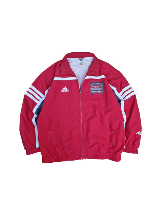 Vintage Adidas Sportjacke 90s Saller Patch Rot Weiß (D7) L
