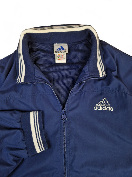 Vintage Adidas Sportjacke Windbreaker 2000 Dunkelblau (D8) L