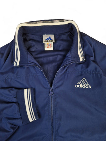 Vintage Adidas Sportjacke Windbreaker 2000 Dunkelblau (D8) L