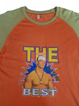 WWE Shirt Early 00s John Cena Orange Gelb M-L