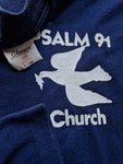 Vintage Classics Shirt 90s "Psalm 91 God Is My Refuge And My Fortress" Single Stitch Made In USA Dunkelblau XL