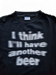 Vintage Ocean Wave Shirt 90s "I think I'll have another beer" Single Stitch Schwarz L