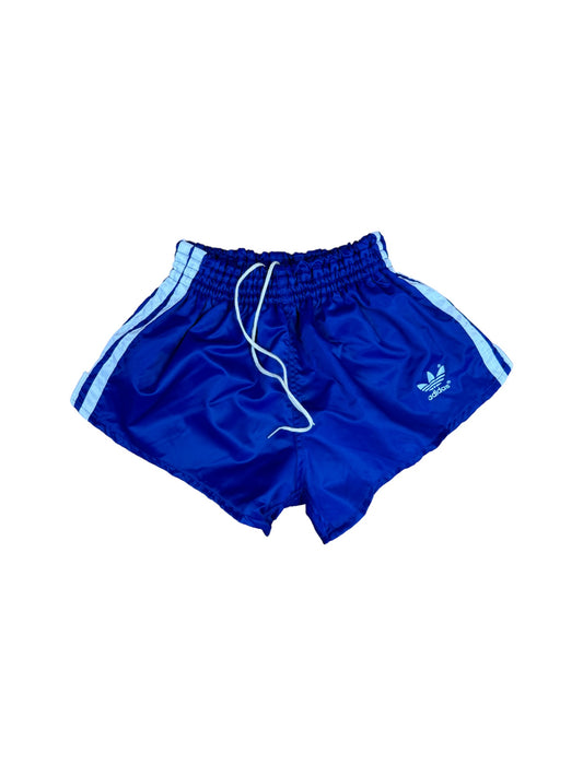 Vintage Adidas Nylonshorts Glanz Sprinter Made In West Germany Blau (3) XS-S