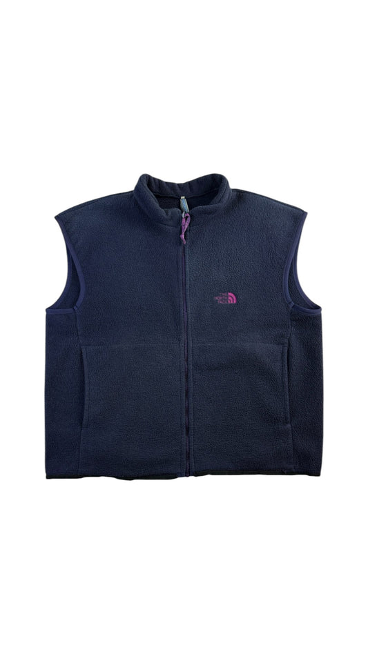 Vintage The North Face Fleece Weste 90s "Armadilia Vest" Polartec Made In Britain Dunkelblau XL