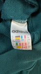 Vintage Adidas Sweater Mit Polokragen 90s "Through the age" Stickerei Dunkelgrün (D6) L